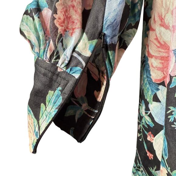 Zimmermann Verity Rouleau Short Linen Floral Dress, size 0 / US 4 - Picture 6 of 7